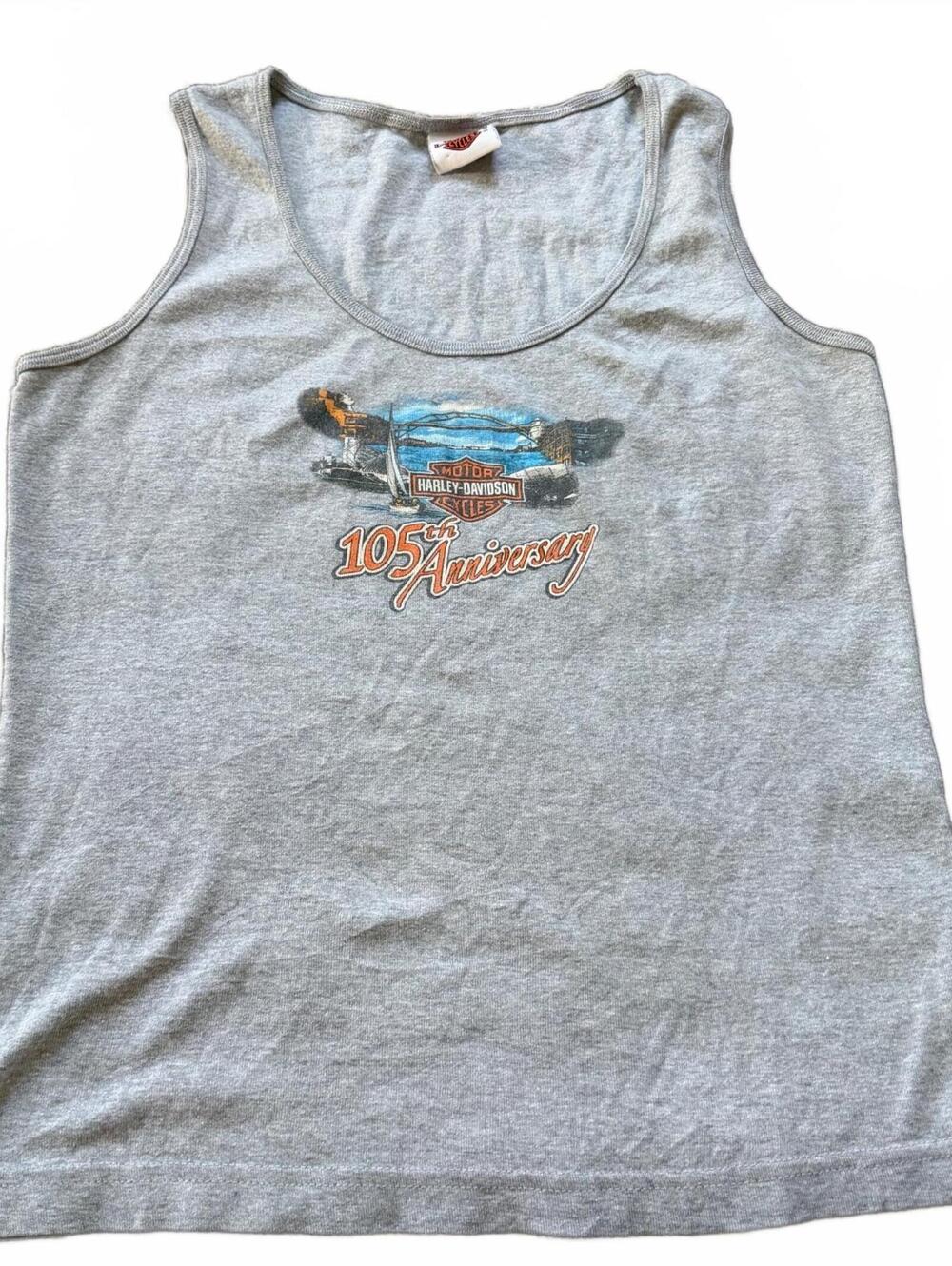 Harley-Davidson 105th Anniversary Gray Tank Top Milwaukee Size L